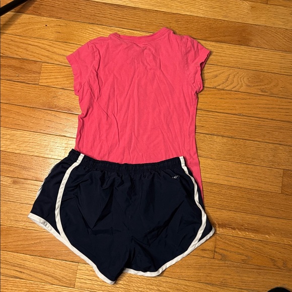Nike Pink Tee and Navy Shorts Set - Picture 2 of 4